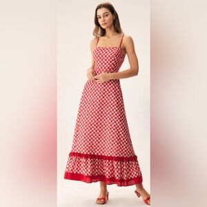 Red and White Checkered Dress